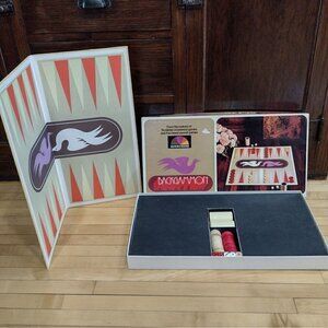 Vintage 1975 Backgammon Board Game Selchow & Righter Co COMPLETE